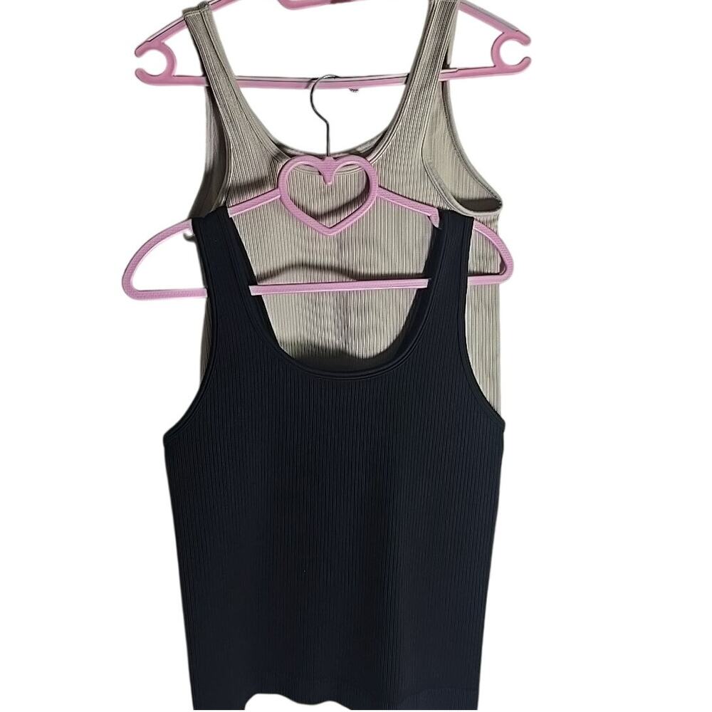 90s Cropped Bralette Set Stretch Tank Tops Womens Medium Y2K Activewear